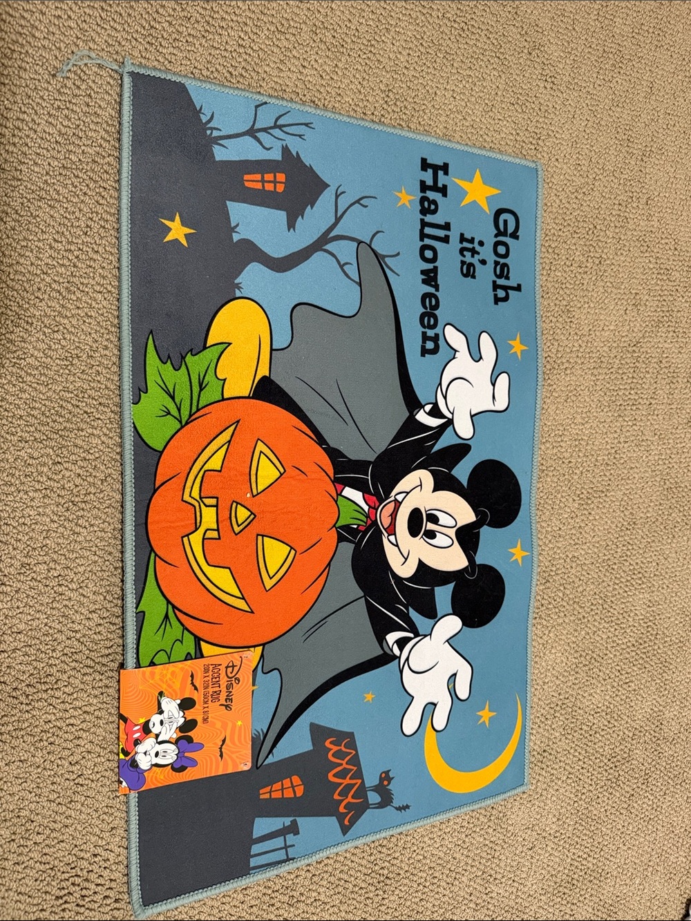 Disney Mickey Mouse Halloween Mat - Blue/Orange/Black